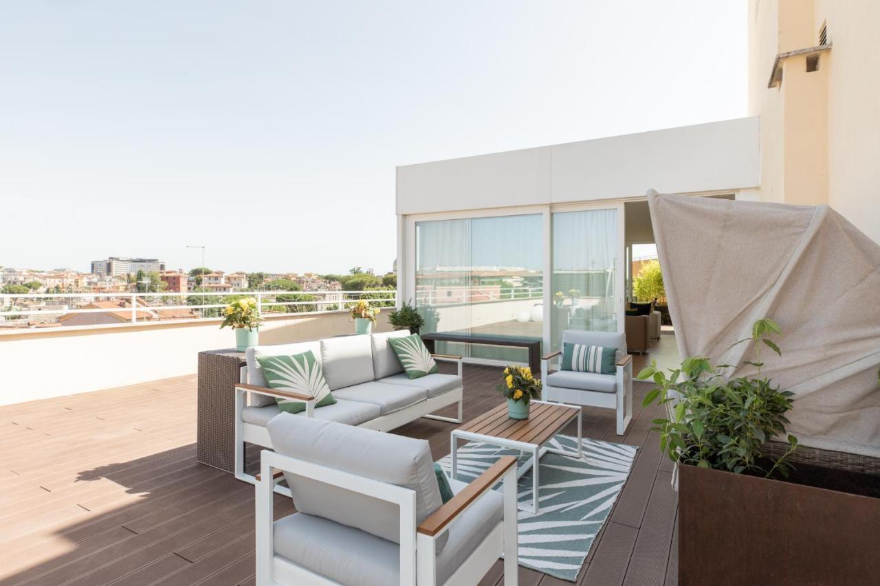Ferienwohnung Iflat Garbatella Grand Penthouse Rom Exterior foto